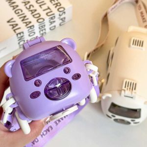 cute silicone case Bear anti-scalding cup for children's drink